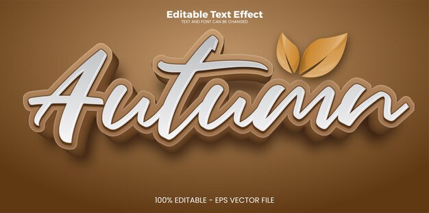 Autumn editable text effect in modern trend style