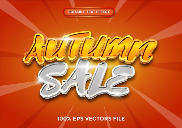 Autumn editable text effect premium vectors