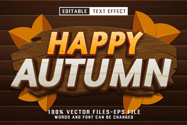 Autumn editable text effect