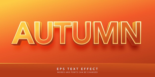 autumn editable text effect