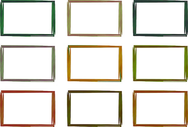 autumn edition colorful frames set