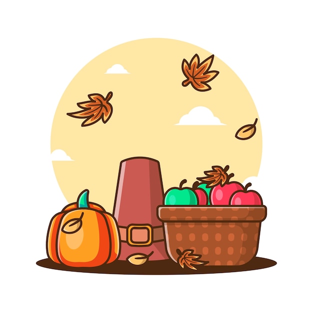 Vector autumn element cartoon