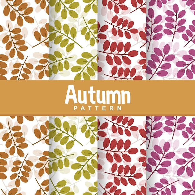 Vettore autunno autunno ramo foglie foglia seamless pattern