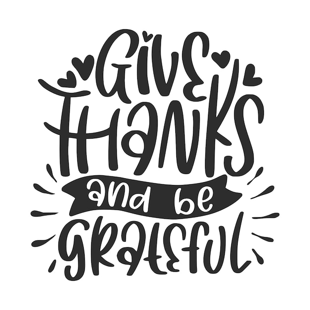 Premium Vector Autumn fall thanksgiving lettering quotes motivational