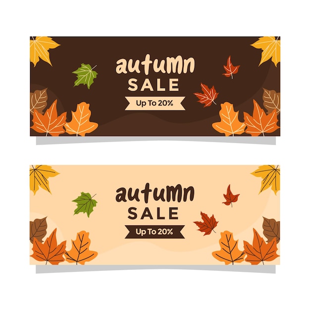 autumn festival brochure design flat vector