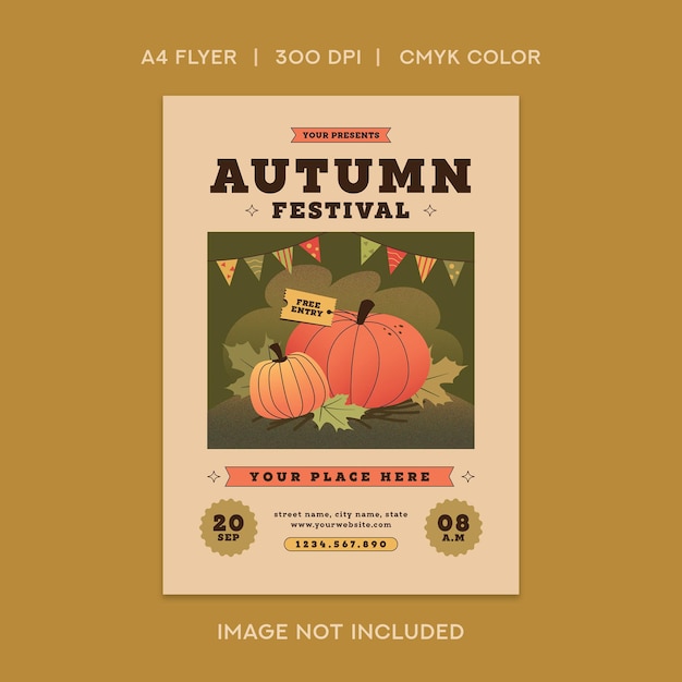 Vector autumn festival flyer