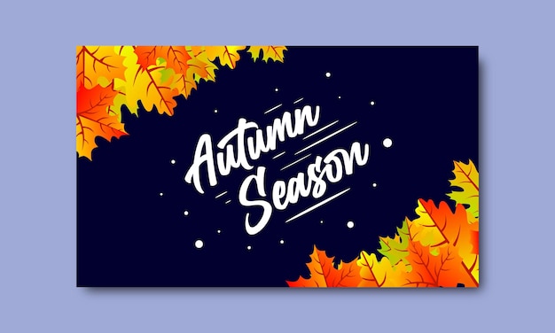Modello di banner design piatto autunno