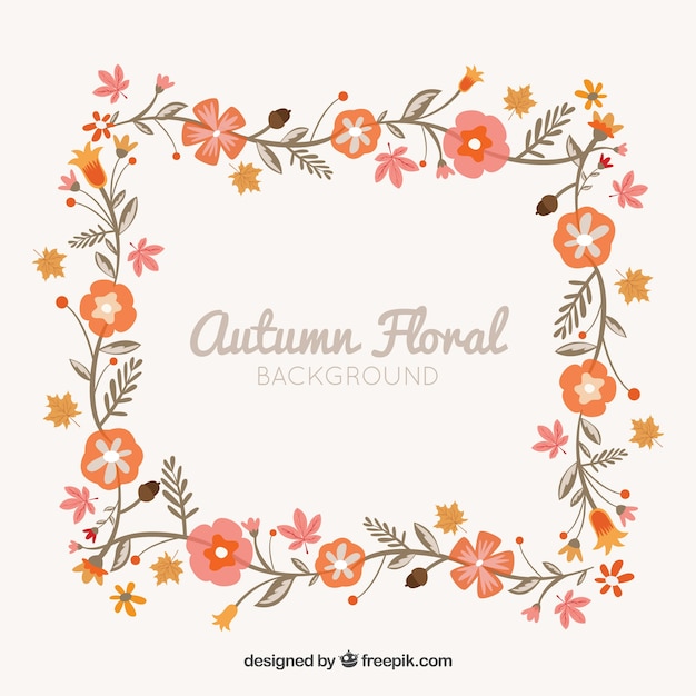 Autumn floral background