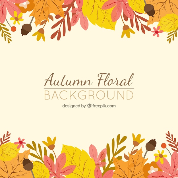 Autumn floral background