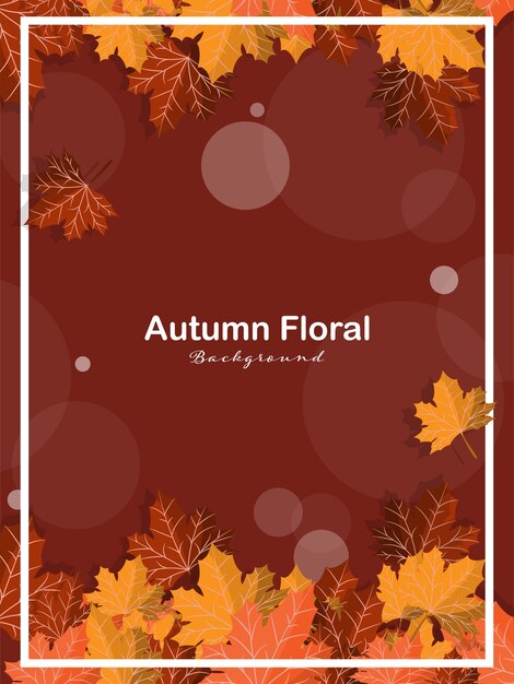 Autumn floral background.