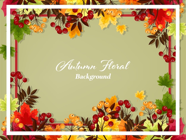 Autumn floral background.