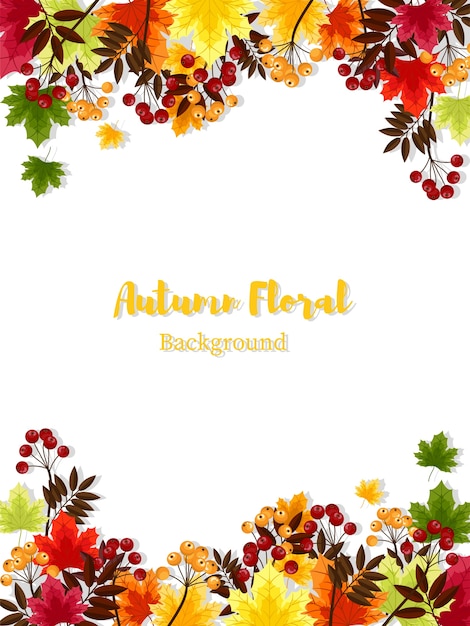 Autumn floral background.