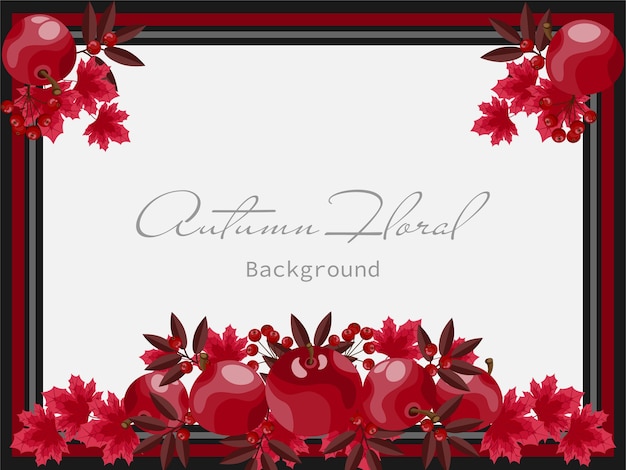 Autumn floral background.