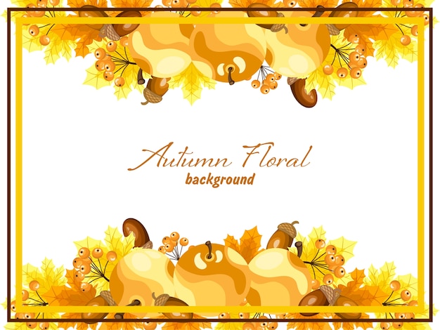 Autumn floral background.