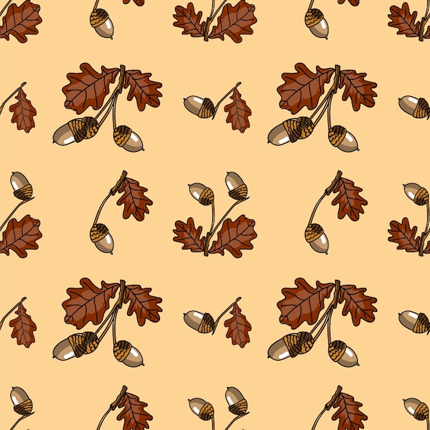 Autumn floral seamless pattern.