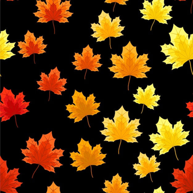 Autumn floral seamless pattern.