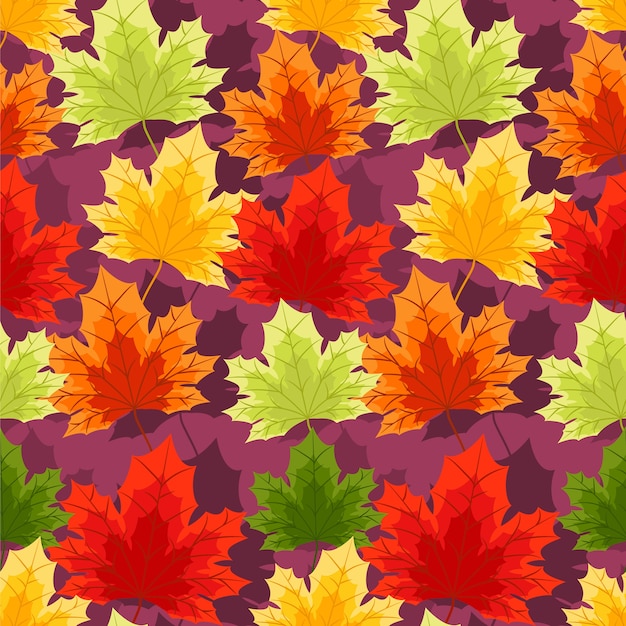 Autumn floral seamless pattern.