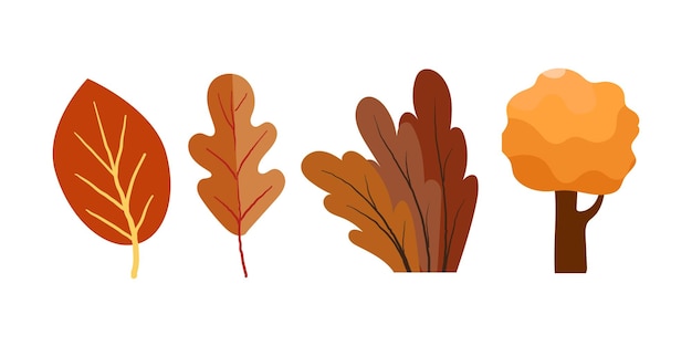 Fogliame autunnale albero d'autunno illustrazione vettoriale