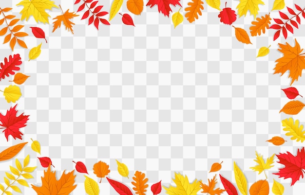 Autumn foliage collection on png, fall flying leaves, autumn nature design elements for decoration