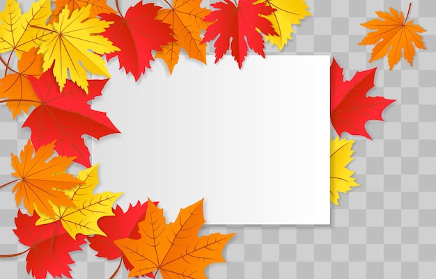 Collezione di foglie autunnali su png, foglie volanti autunnali, elementi di design della natura autunnale per la decorazione