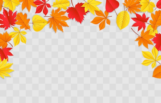 Autumn foliage collection on png, fall flying leaves, autumn nature design elements for decoration