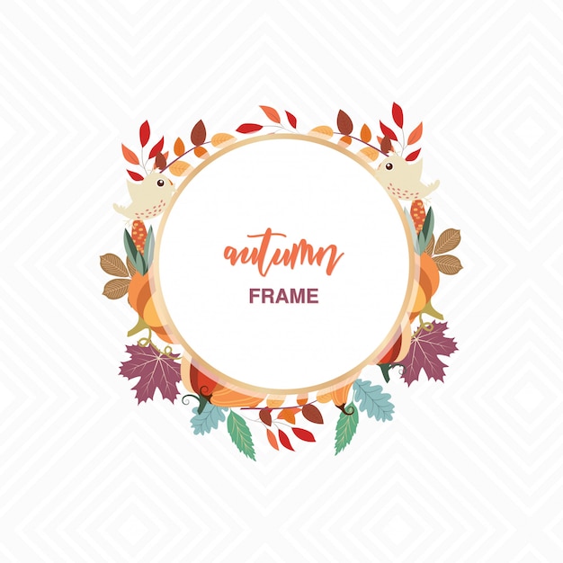 Vector autumn frame