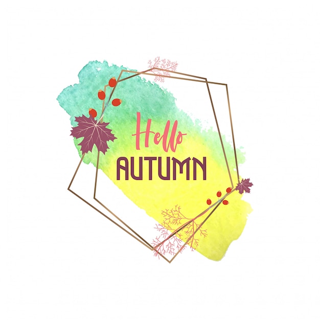 Vector autumn  greeting card