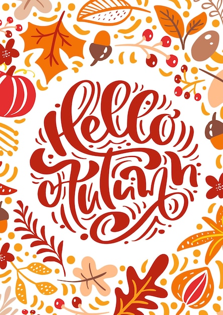 Vector autumn greeting card