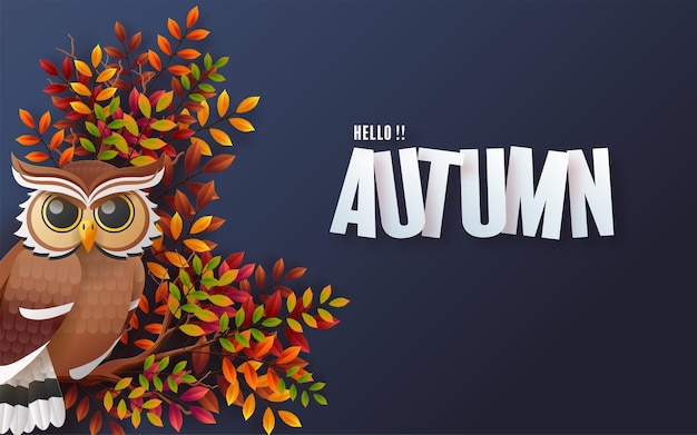 autumn holiday seasonal background with colorful autumn leaves