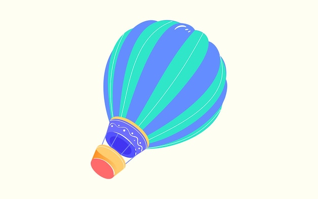秋の熱気球旅行イラストスカイフライトアドベンチャー旅行ポスター