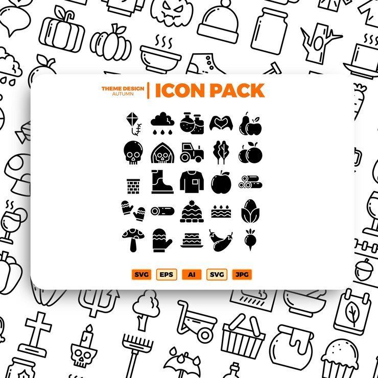 Vector autumn icon pack