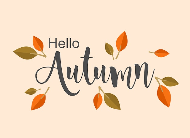 Autumn illustration design template vector