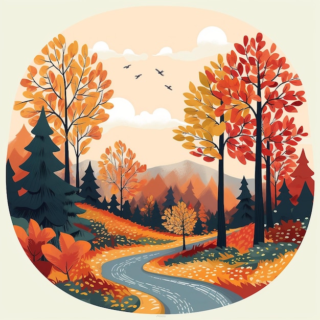 Vector autumn illustration