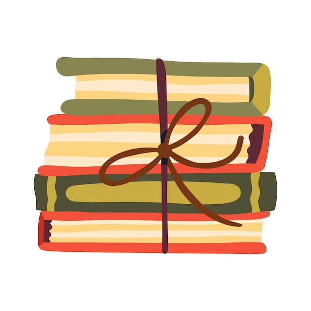 Vector autumn ilustration with stack of books
