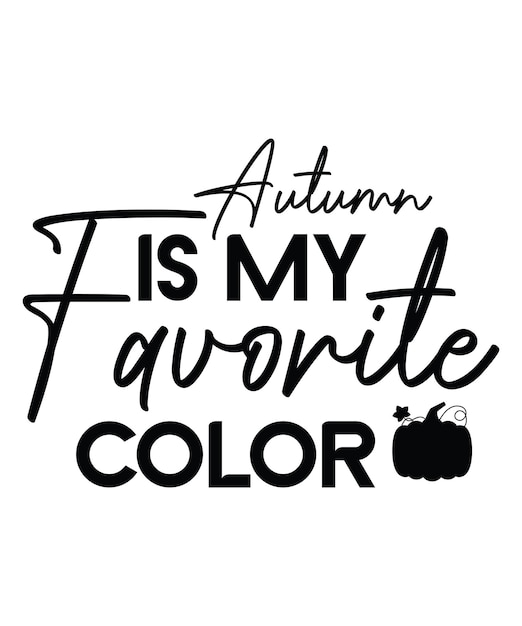 Vettore l'autunno è il mio colore preferito
