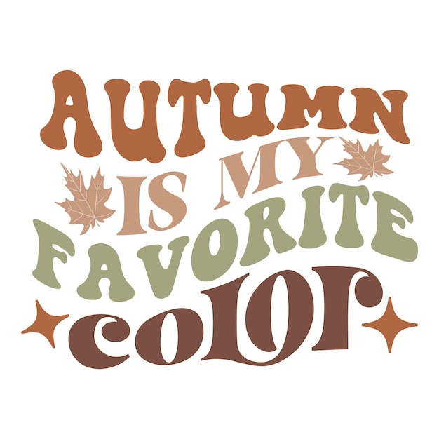 Vettore l'autunno è il mio colore preferito