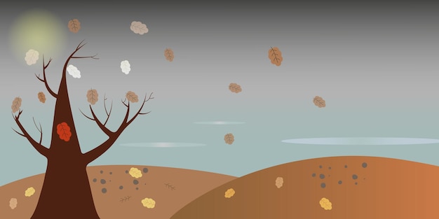 Vector autumn landscape