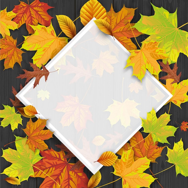 Autumn Leaves achtergrondontwerpvector