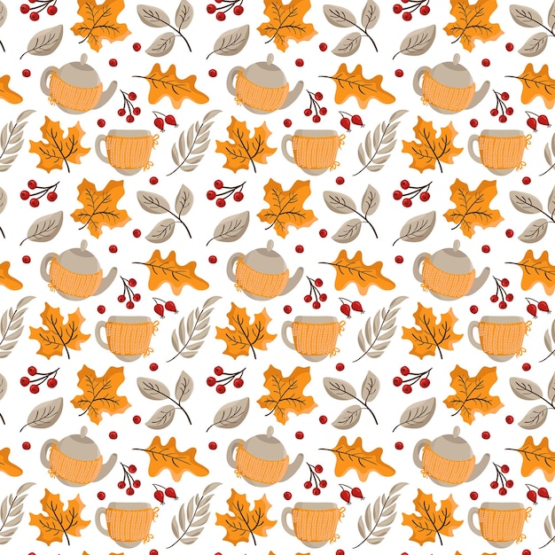 Autumn Leaves Background Pattern design