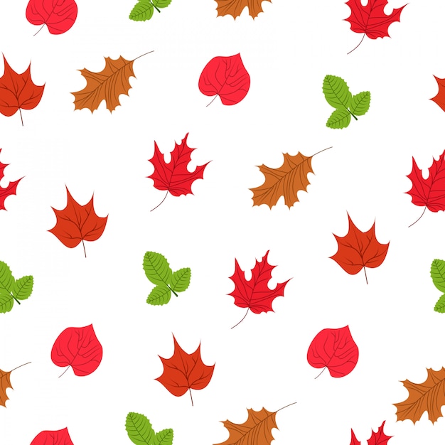 autumn leaves background seamless pattern 