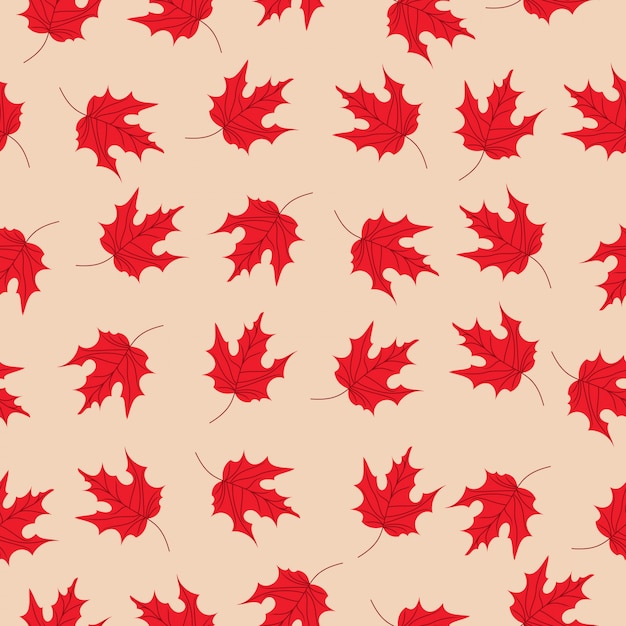 autumn leaves background seamless pattern 