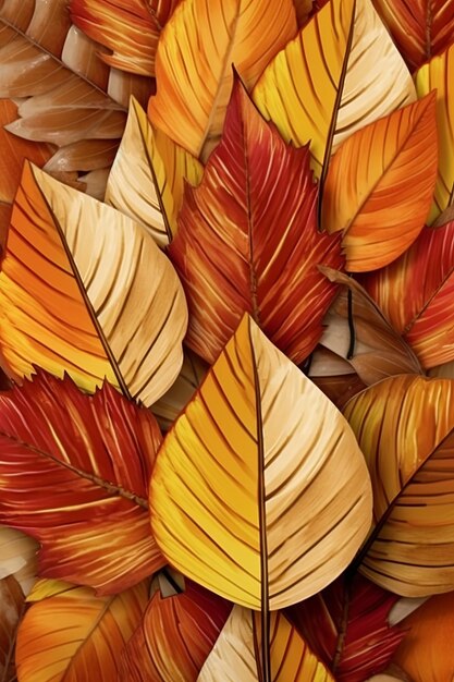 Autumn leaves background vector illustration