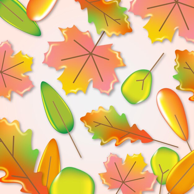 Vector autumn leaves background