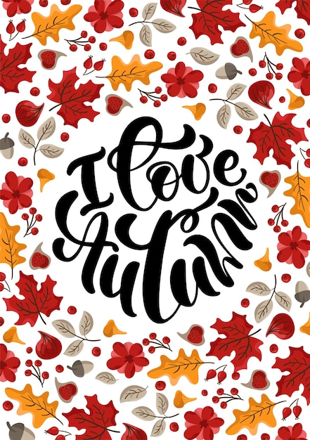 Vector autumn leaves beautiful cards