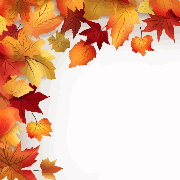 Autumn leaves border vector