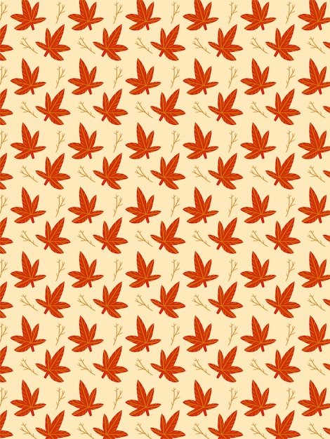 Autumn leaves branch pattern