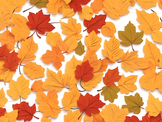 Vector autumn leaves clipart design background