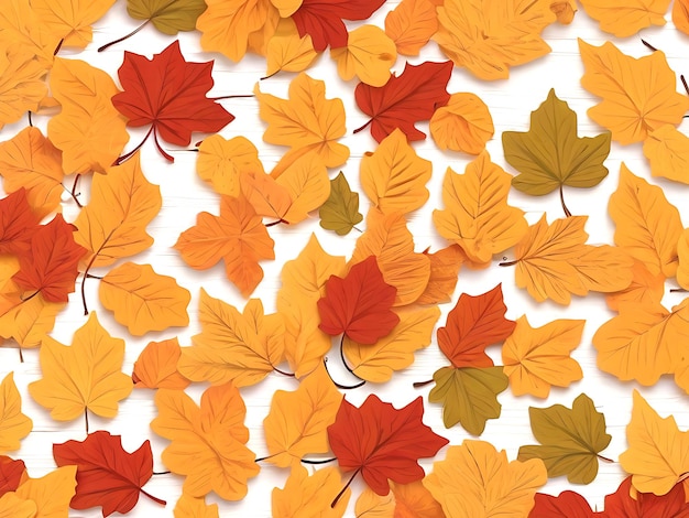 Autumn leaves clipart sullo sfondo della progettazione