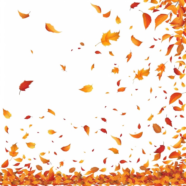 Vector autumn leaves falling 3