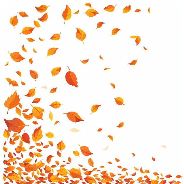 Vector autumn leaves falling 4